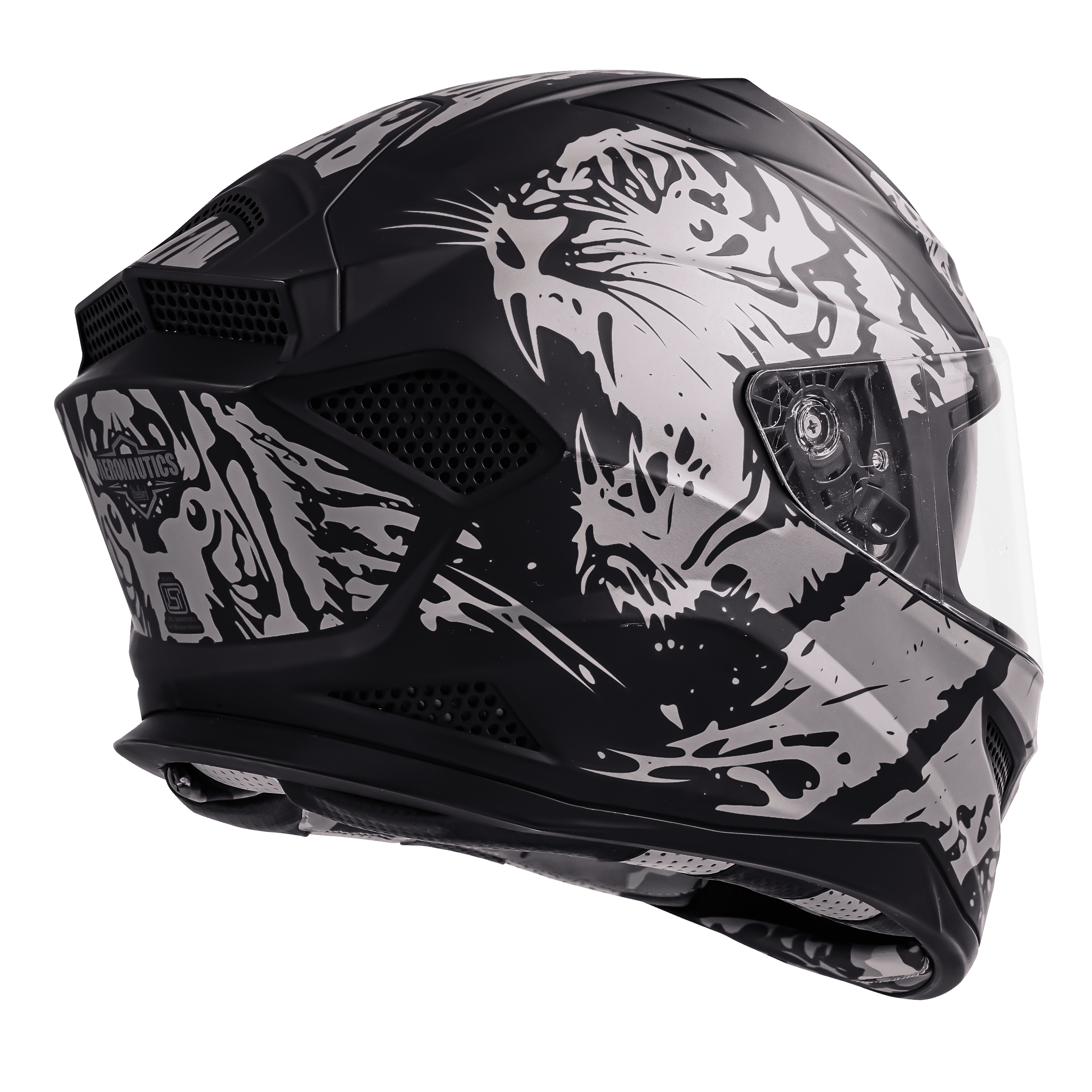 SBH-25 ISS TIGER GLOSSY BLACK WITH CHROME SILVER